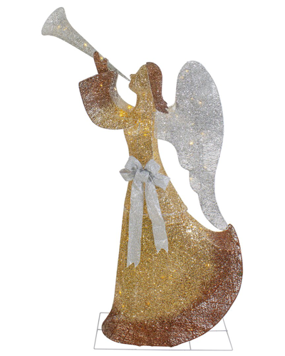 Northern Lights Northlight 60in Gold Led Lighted Angel With Trumpet Outdoor Christmas Decoration