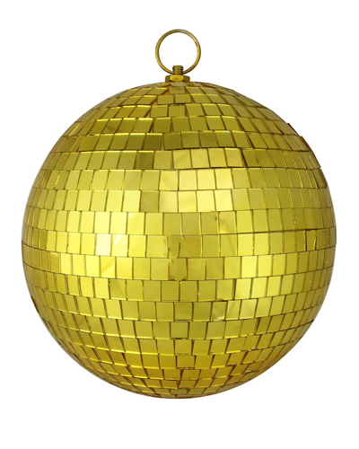 Northern Lights Northlight Mirrored Gold Glass Christmas Disco Ball Ornament 8in (200mm)