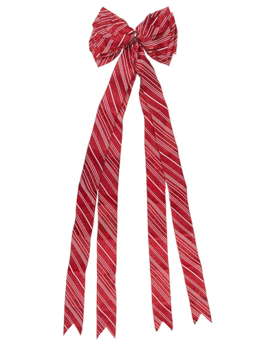 Northern Lights Northlight 48in X 10in Red And White Striped 16 Loop Christmas Bow Decoration