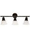 Lalia Home Essentix Contemporary Three Light Vanity Uplight Downlight Wall Mounted Fixture In Bronze