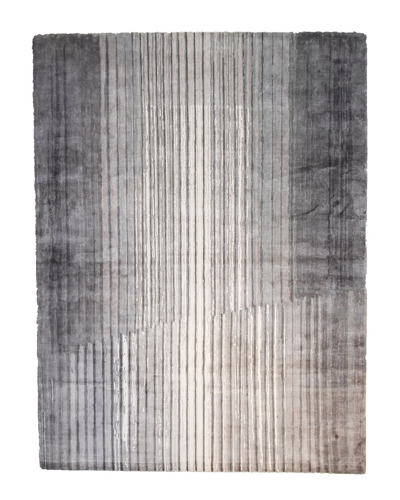 F.j. Kashanian Meanlie Wool Rug In Grey