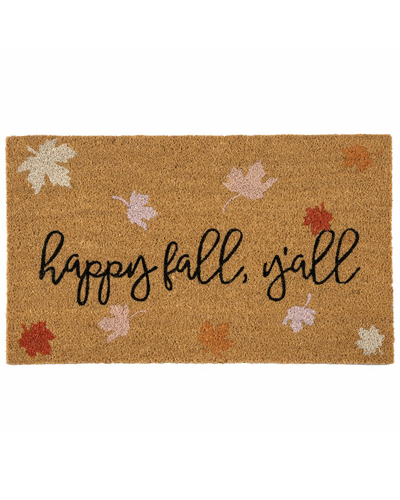 Shiraleah "happy Fall Y'all" Doormat In Brown