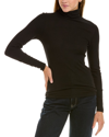 Splendid Cotton Blend Turtleneck In Black
