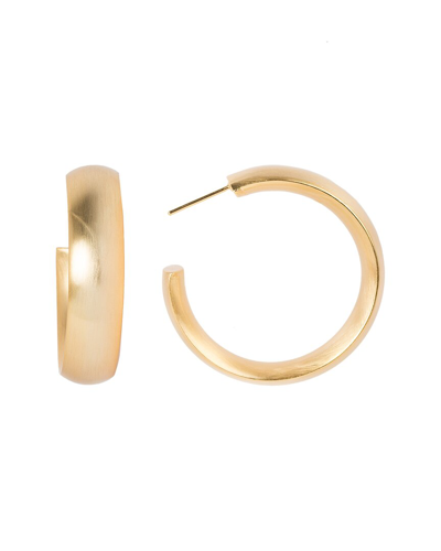 Saachi 14k Plated Concave Hoops