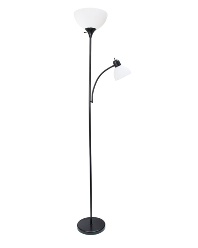 Lalia Home Essentix 71.5in Tall Traditional 2 Light Mother Daughter Metal Floor Lamp In Black