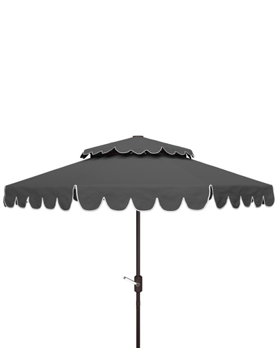 Safavieh Venice 9ft Dbletop Umbrella In Grey