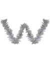 Northern Lights Northlight 9ft X 12in Pre-lit Silver Tinsel Artificial Christmas Garland Clear Lights In Silver