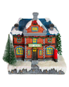 NORTHERN LIGHTS NORTHLIGHT 7IN RED LED LIGHTED POST OFFICE CHRISTMAS VILLAGE DECORATION