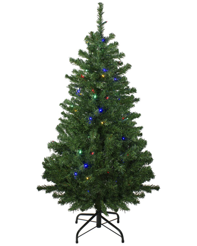 Northern Lights Northlight 4ft Pre-lit Mixed Classic Pine Medium Artificial Christmas Tree - Multi Led Lights In Green