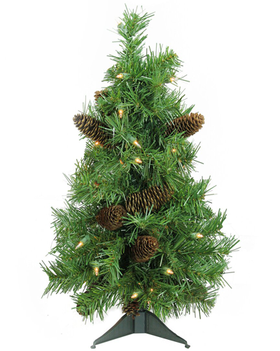 Northern Lights Northlight 2ft Pre-lit Green Full Dakota Pine Artificial Christmas Tree - Clear Dura-lit Lights
