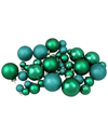 Northern Lights Northlight 40ct Green 2- Finish Multiple Size Glass Ball Christmas Ornaments In Green