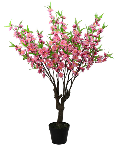 Northern Lights Northlight 43.5in Potted Pink And Green Floral Peach Blossom Artificial Christmas Tree - Unlit