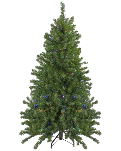 Northern Lights Northlight 5ft Pre-lit Led Medium Canadian Pine Artificial Christmas Tree - Multicolored Lights In Green