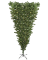 Northern Lights Northlight 7.5ft Pre-lit Green Spruce Artificial Upside Down Christmas Tree - Warm White Led Lights In Green
