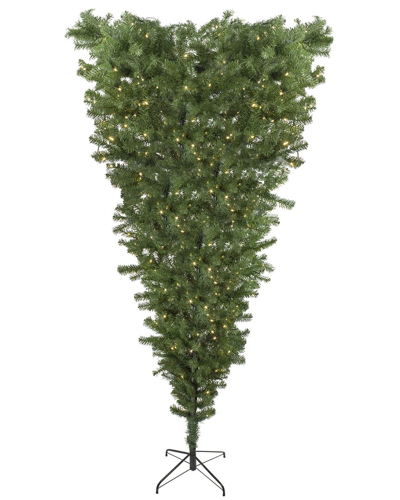 Northern Lights Northlight 7.5ft Pre-lit Green Spruce Artificial Upside Down Christmas Tree - Warm White Led Lights