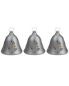 Northern Lights Northlight Set Of 3 Musical Lighted Silver Bells Christmas Decorations 6.5in In Silver