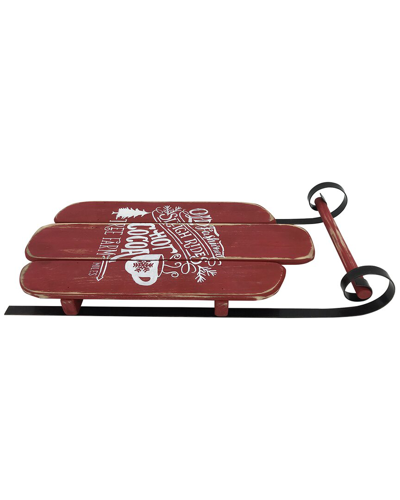 Northern Lights Northlight 23in Red Wooden Christmas Snow Sled Decoration