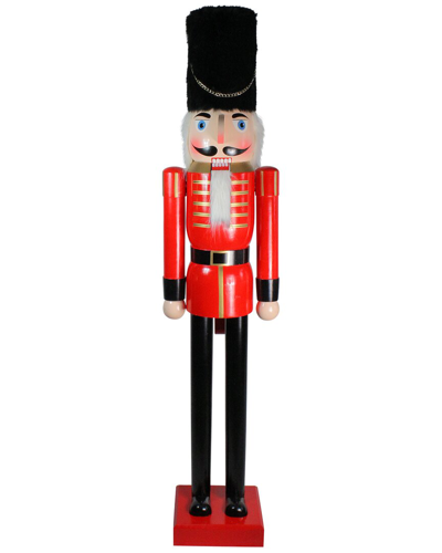 Northern Lights Northlight 6ft Giant Commercial Size Wooden Red And Black Christmas Nutcracker Soldier