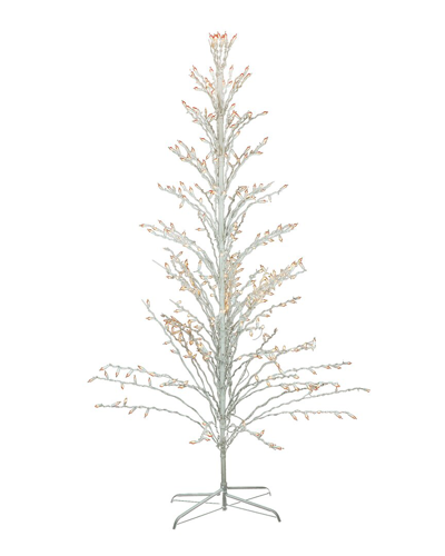 Northlight 6ft White Lighted Christmas Cascade Twig Tree Outdoor Decoration - Clear Lights