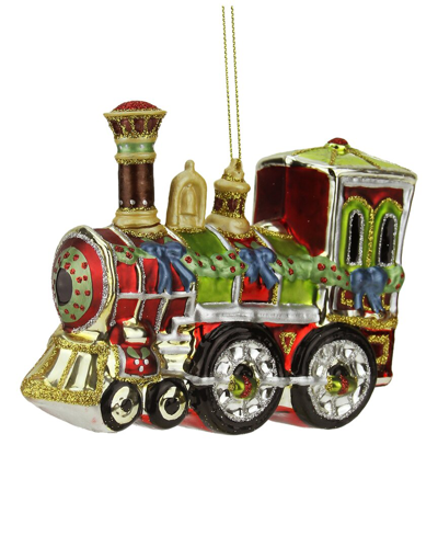Northlight 5.5in Red And Green Train Glass Christmas Ornament