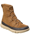 Sorel Explorer Rubber-trimmed Suede Boots In Brown