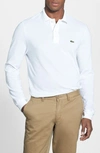 Lacoste Regular Fit Long Sleeve Piqué Polo In White