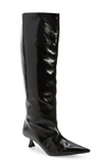 GANNI SLOUCHY POINTED TOE KNEE HIGH BOOT