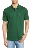 Lacoste L1212 Regular Fit Piqué Polo In 132 Green
