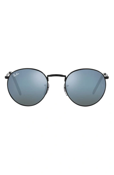 Ray Ban New Round 50mm Phantos Sunglasses In Black