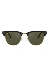 RAY BAN CLUBMASTER 55MM SQUARE SUNGLASSES