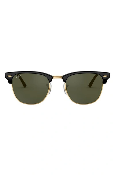 RAY BAN CLUBMASTER 55MM SQUARE SUNGLASSES