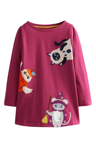 Mini Boden Kids' Appliqu Jersey Tunic Penelope Pink Girls Boden | ModeSens