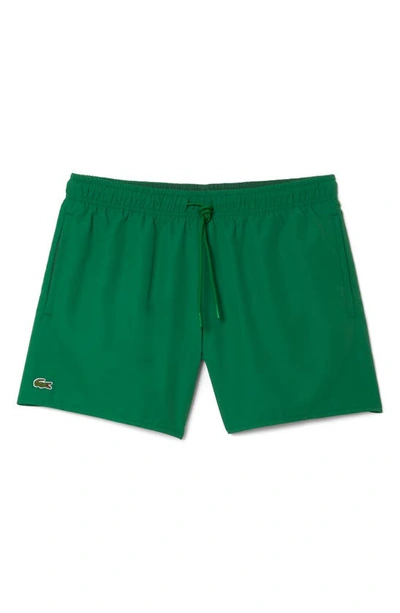 LACOSTE RECYCLED POLYESTER SWIM TRUNKS