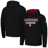 COLOSSEUM COLOSSEUM BLACK HARVARD CRIMSON SUNRISE PULLOVER HOODIE