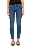 Dl1961 Florence Instasculpt Frayed Ankle Mid Rise Skinny Jeans In Ltseacliff