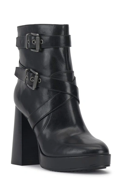 Vince Camuto Coliana Platform Bootie In Black Leather