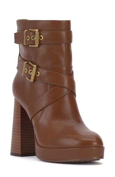 Vince Camuto Coliana Platform Bootie In Whiskey Leather