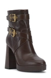 Vince Camuto Coliana Platform Bootie In Root Beer Leather