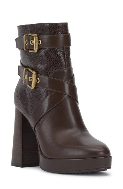 Vince Camuto Coliana Platform Bootie In Dark Brown