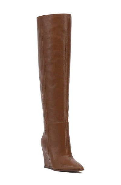Vince Camuto Tiasie Over The Knee Wedge Boot In Whisky
