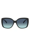 Tiffany & Co 57mm Gradient Square Sunglasses In Tiffany Bl