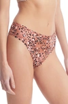 Hanky Panky Women's Play Stretch Printed Natural Thong Underwear Pr721664 In Wild Spots