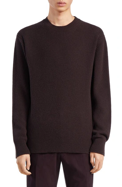 Zegna Cashmere Sweater In Dark Purple