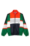 Lacoste Colorblock Windbreaker In Green