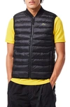 Lacoste Mens Quilted Layering Vest In 031 Noir