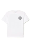 Lacoste Relaxed Fit Logo Cotton Graphic T-shirt In Blanc