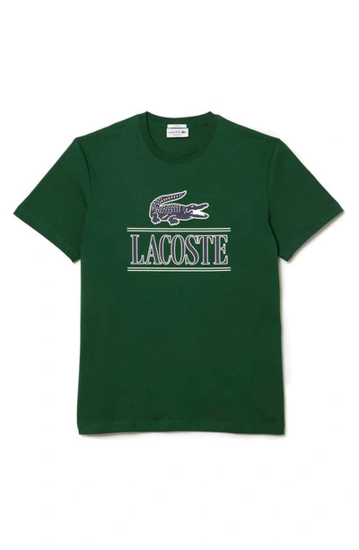 Lacoste Regular Fit Heavy Cotton Jersey T-shirt In Green