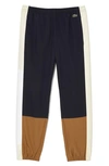 Lacoste Regular Fit Colorblock Athletic Pants In Rhi Abysm/