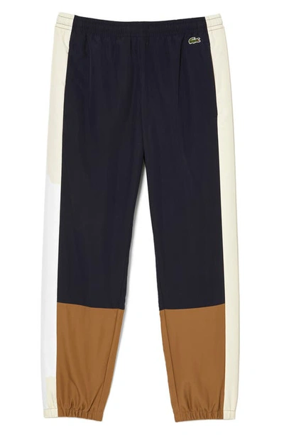 Lacoste Regular Fit Colourblock Athletic Trousers In Rhi Abysm/