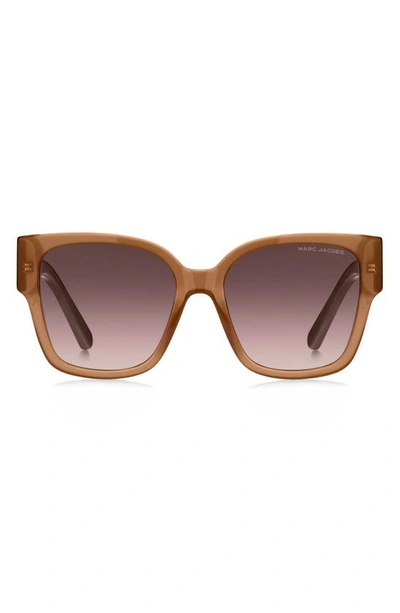 Marc Jacobs 54mm Square Sunglasses In Brick/ Brown Gradient